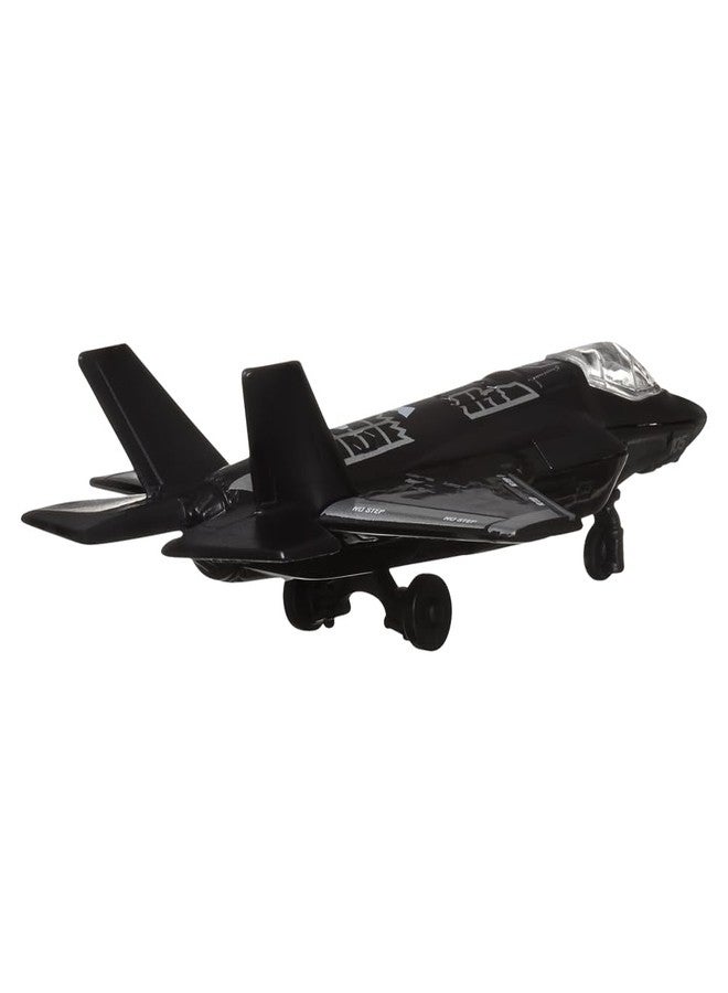 Matchbox Collectible Die-Cast Metal Sky Busters Inspired by Lockheed Martin F-35 Lightning Jet - HVM40 ~ Black and Silver Stealth Combat Fighter Jet Airplane ~ Includes Playmat - Image 2